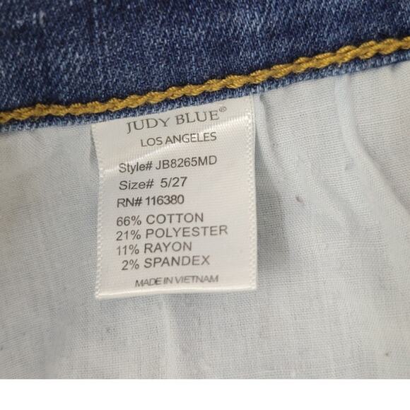 Judy Blue Jeans Womens Size 5/27 Skinny Distressed Cheetah Punk Skater Biker Fun - Picture 7 of 8